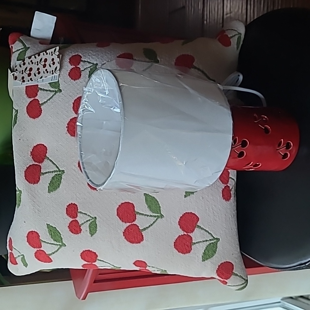 Cherries Throw Pillow